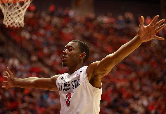 Xavier Thames prepares to make last-second shots at the end of every San Diego State practice.